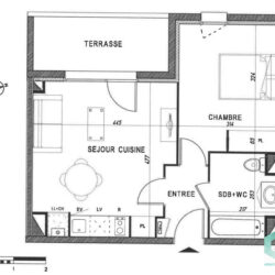 Appartement T2 de 40m2 – vendu libre sur Tournefeuille