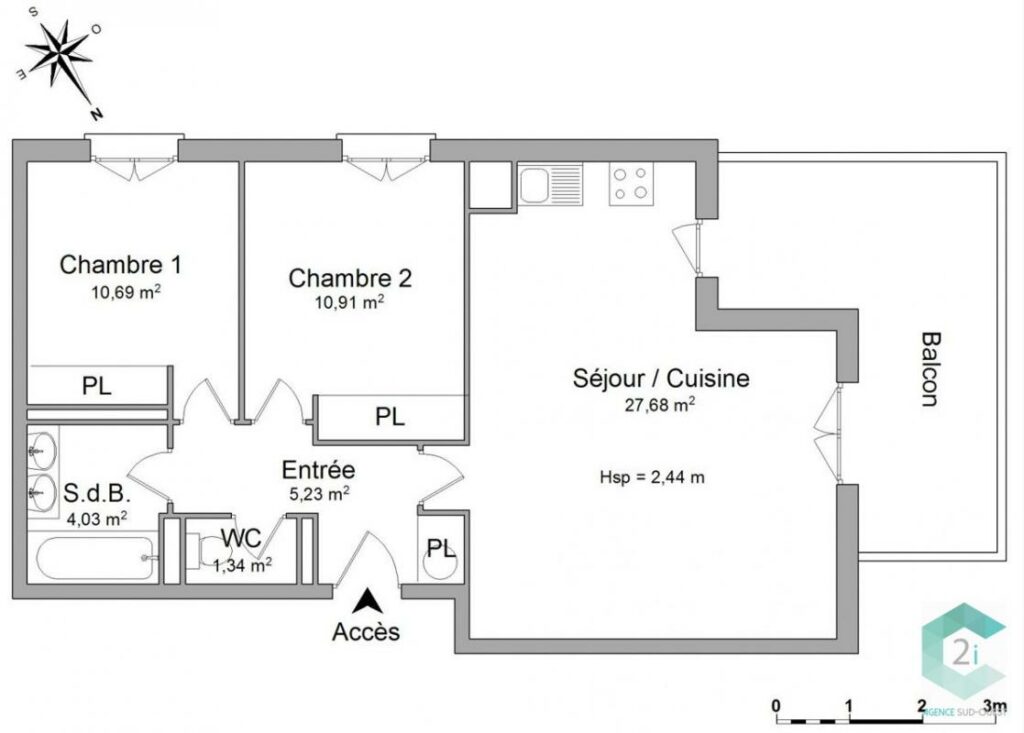 À vendre – Appartement T3 en rez-de-chaussée à Bergerac –