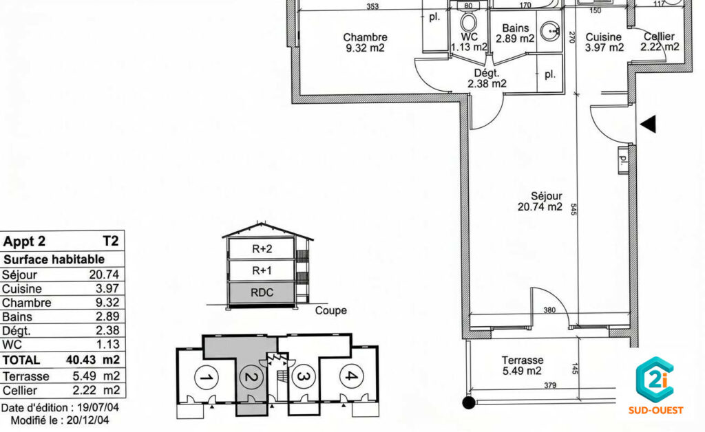 **EXCLUSIVITÉ** T2 – 40m² – DAX
