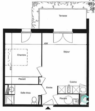 Appartement T2 – 40m2 – vendu loué