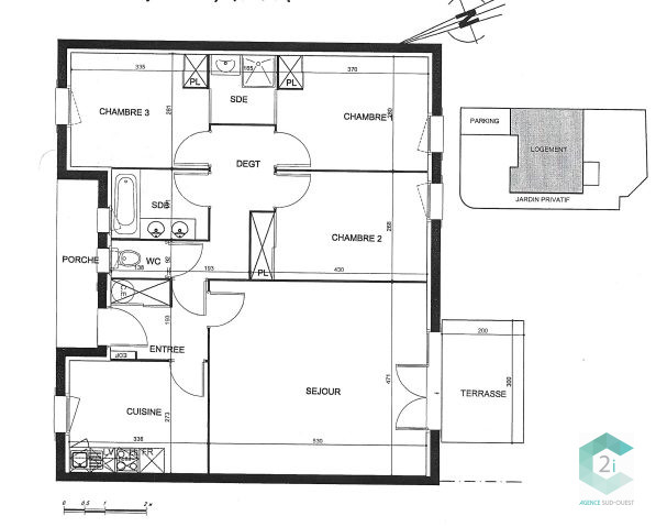 Villa T4 de plain-pied vendue louée
