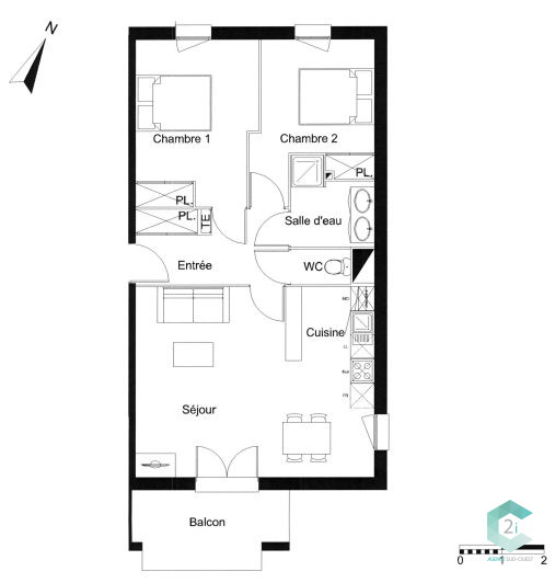 Appartement T3 – 64m2 – vendu loué