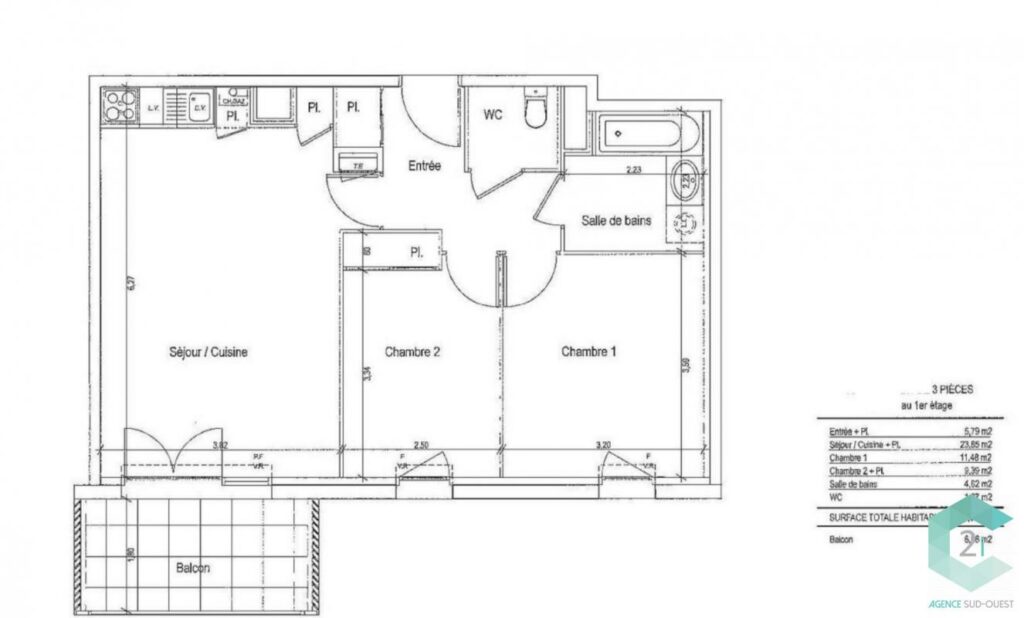 Appartement T3 – Toulouse