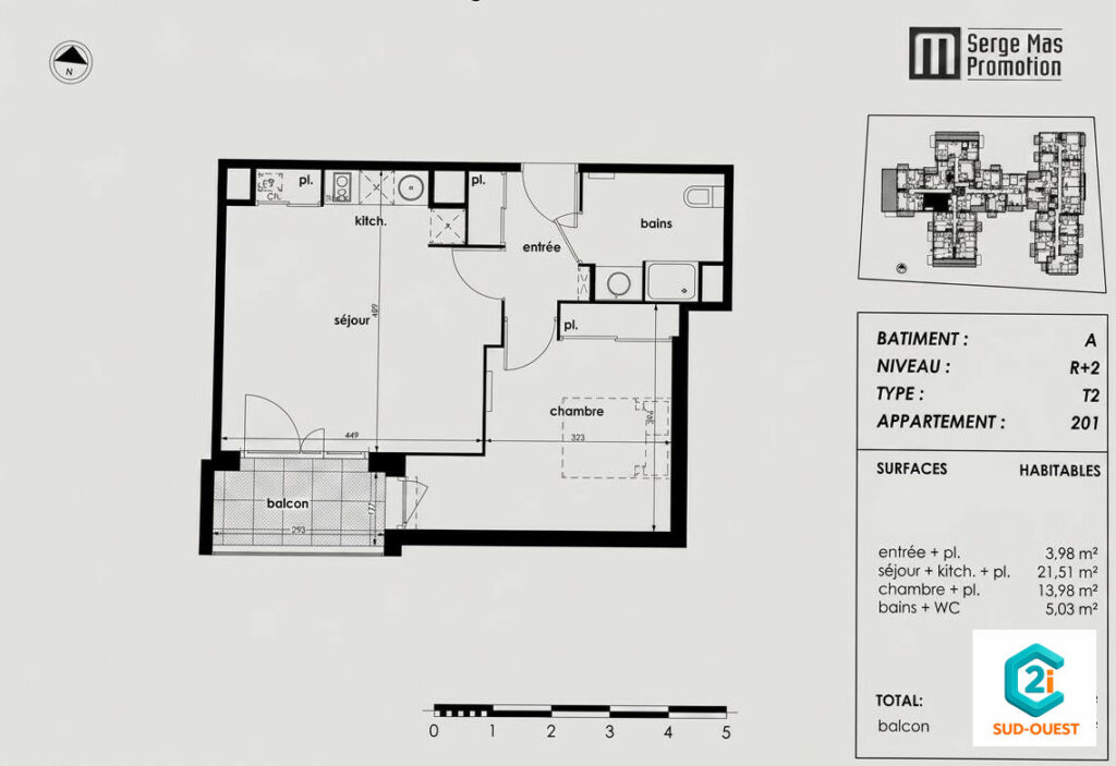 Appartement T2 44m2